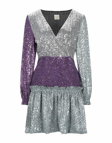 5rue Woman Mini dress Silver Polyester Cover