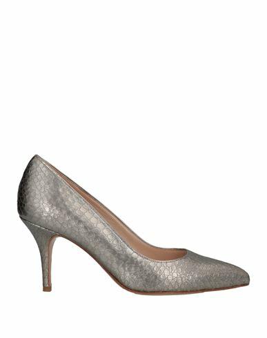 Francesco Sacco Woman Pumps Silver Leather Cover