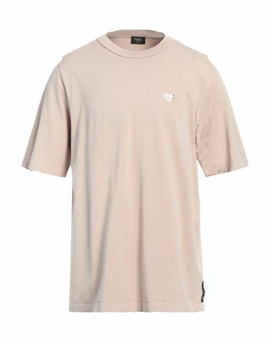 Fendi Man T-shirt Beige Cotton Cover