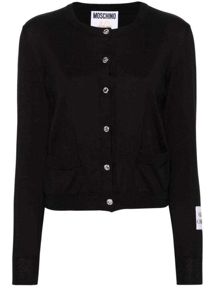 Moschino crystal-embellished cotton cardigan - Black Cover