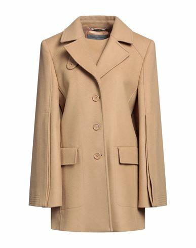 Alberta Ferretti Woman Coat Camel Virgin Wool Cover