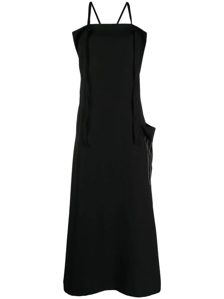 Y's draped-pocket midi dress - Black Cover