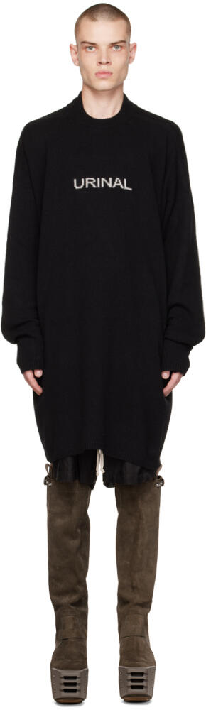 Rick Owens Black Recycled Cashmere Tommy Sweater Cover