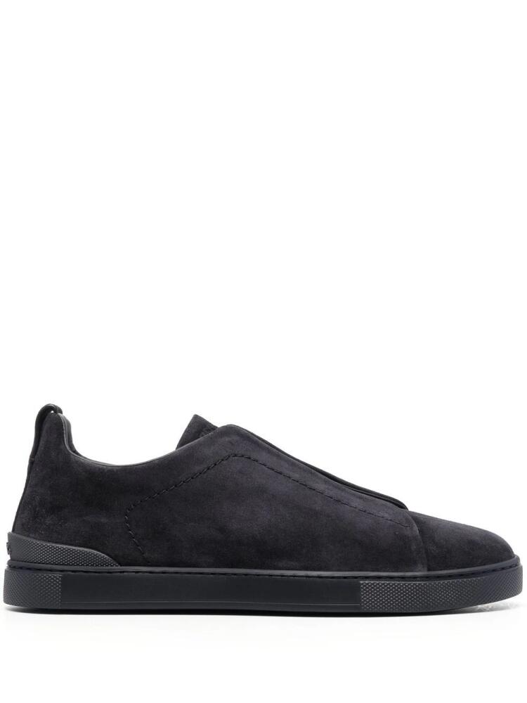 Zegna low-top slip-on sneakers - Blue Cover