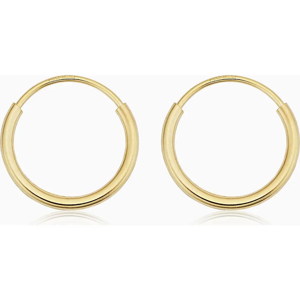 Oradina 14K Yellow Gold Easy Day Petite Endless Hoops Cover