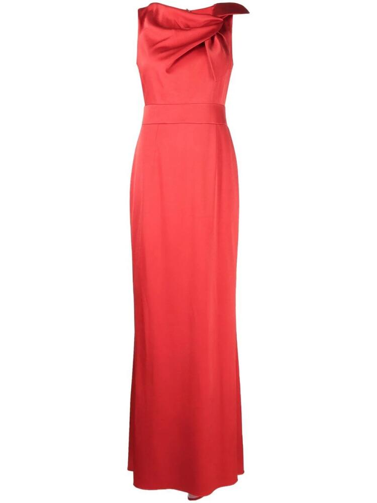 Paule Ka asymmetric knot draped gown - Red Cover