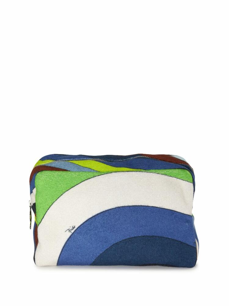 PUCCI abstract-print make up bag - Green Cover