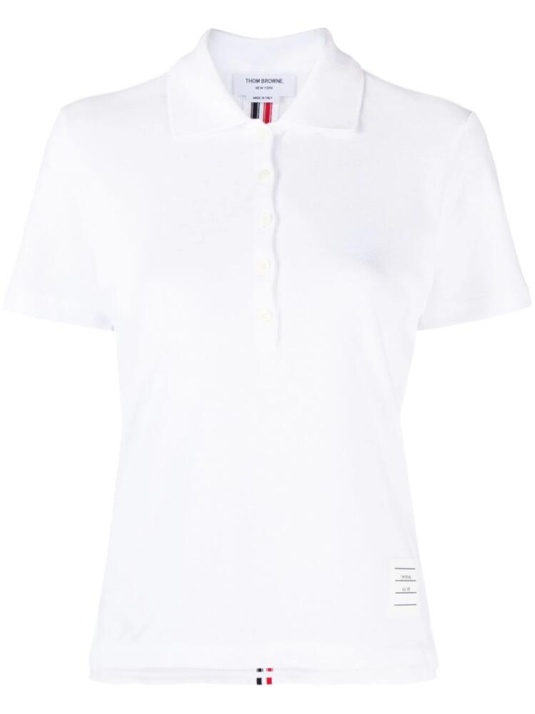 Thom Browne RWB-stripe polo shirt - White Cover