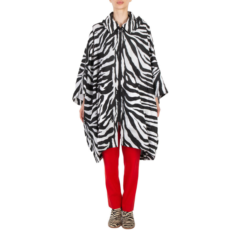 Burberry Zebra Print Templeton Detachable Hood Cape Cover