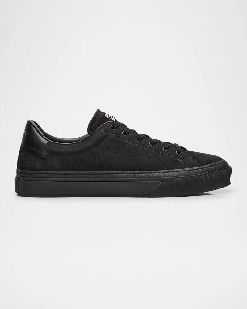 Givenchy Men's City Sport Grained Leather Low-Top Sneakers Cover