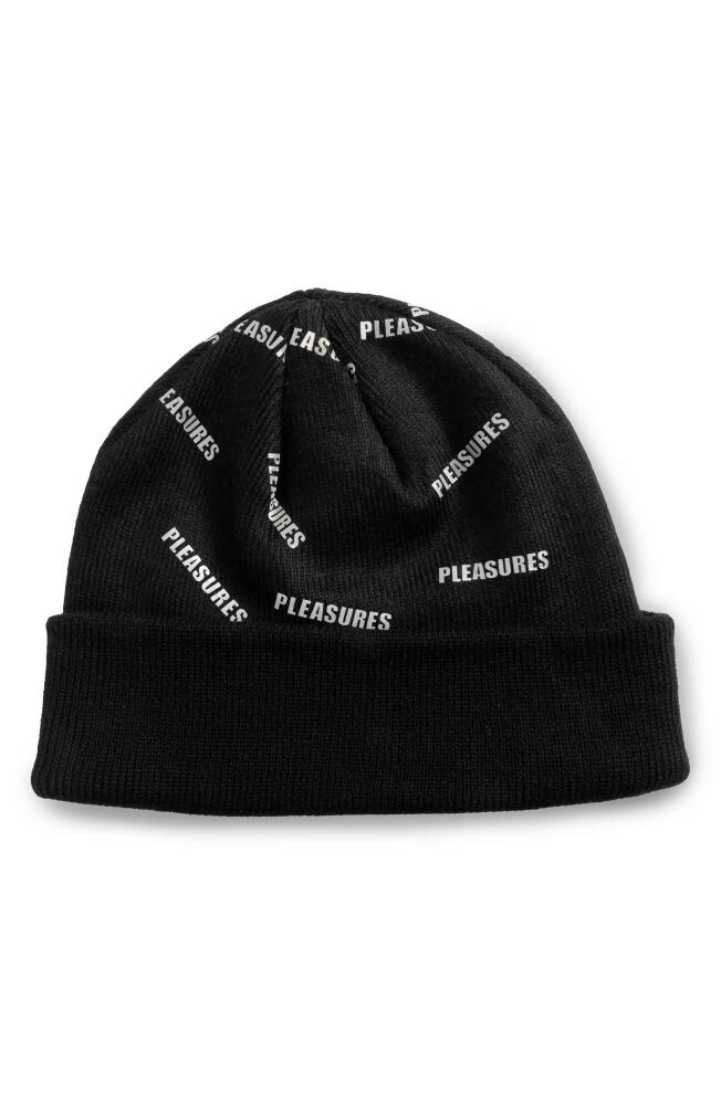 PLEASURES Sprinkle Rib Beanie in Black Cover