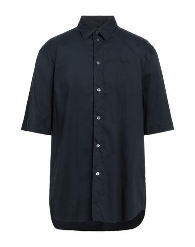 Emporio Armani Man Shirt Midnight blue Cotton, Polyamide, Elastane Cover