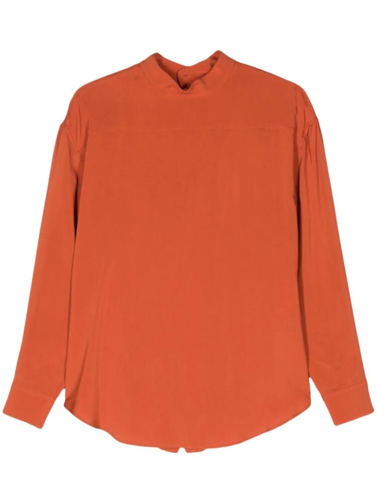 colville lace-up crepe blouse - Orange Cover