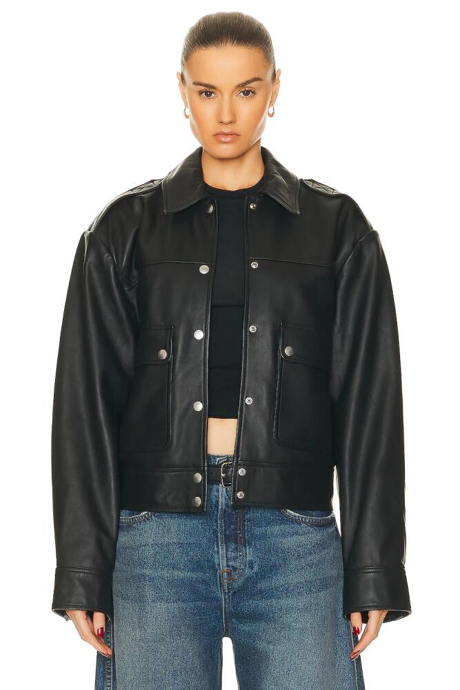 GRLFRND Jayden Leather Jacket in Black Cover