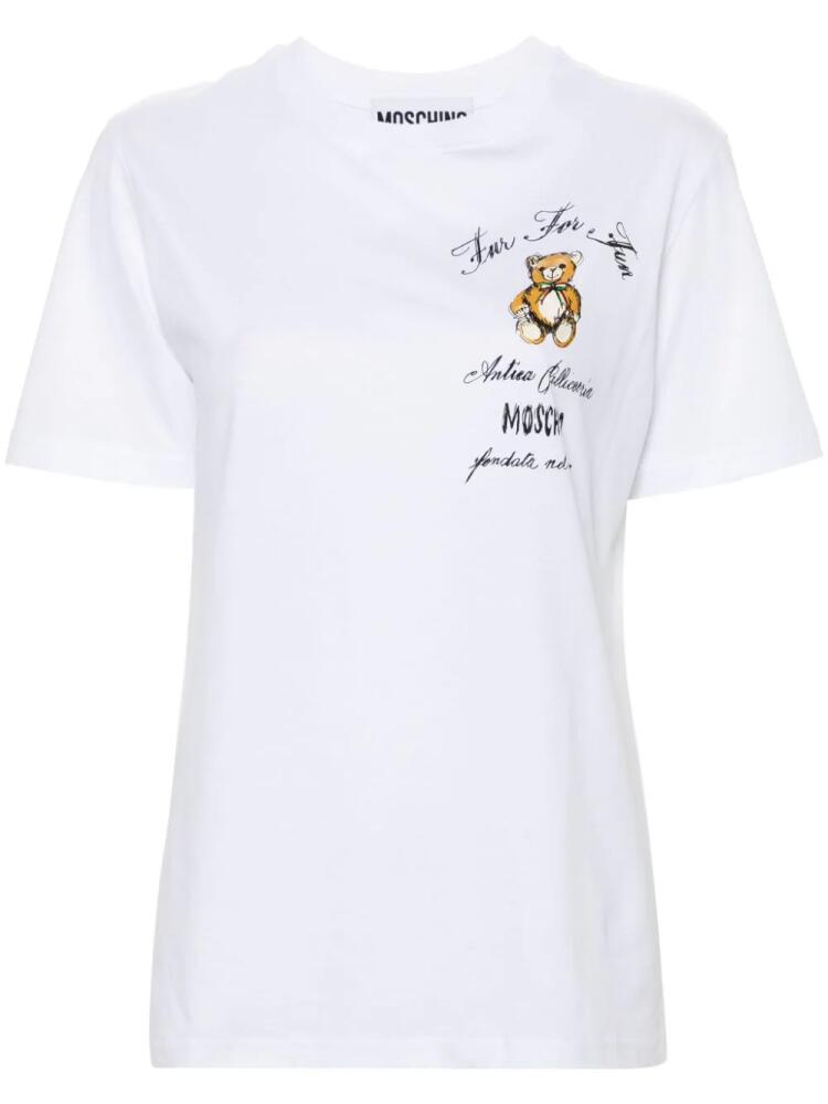 Moschino teddy bear-print T-shirt - White Cover