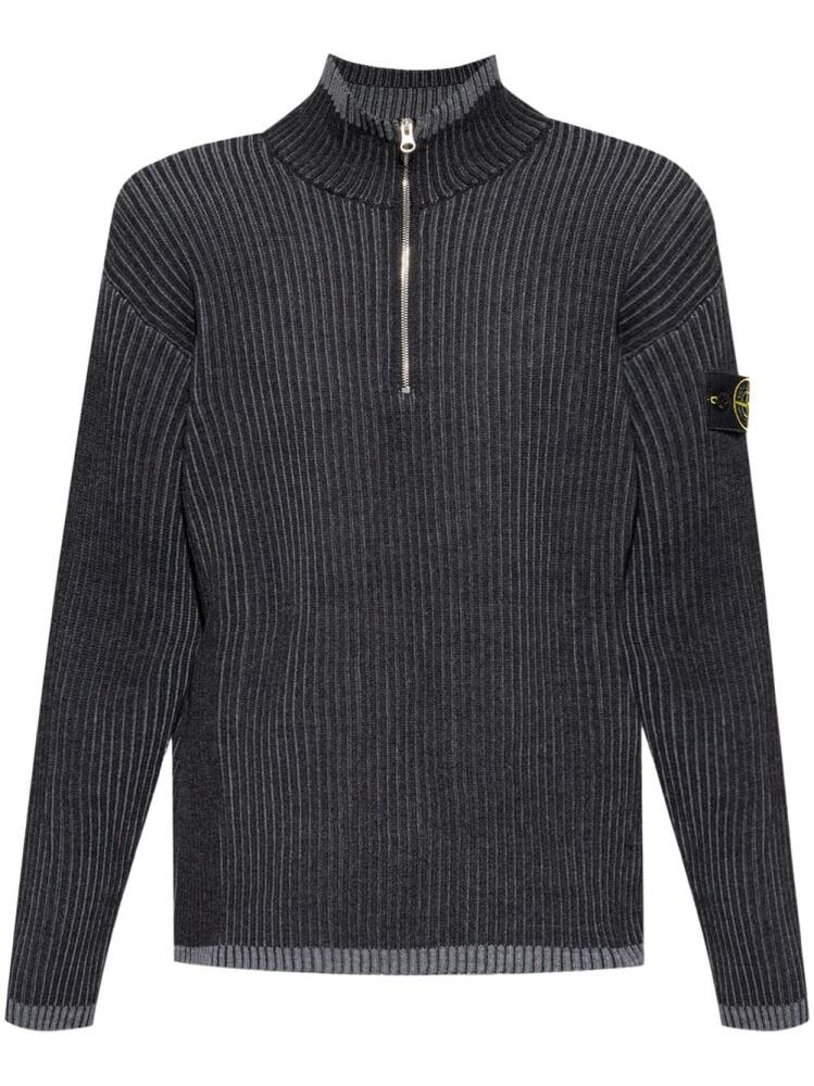 Stone Island quarter-zip cardigan - Grey Cover