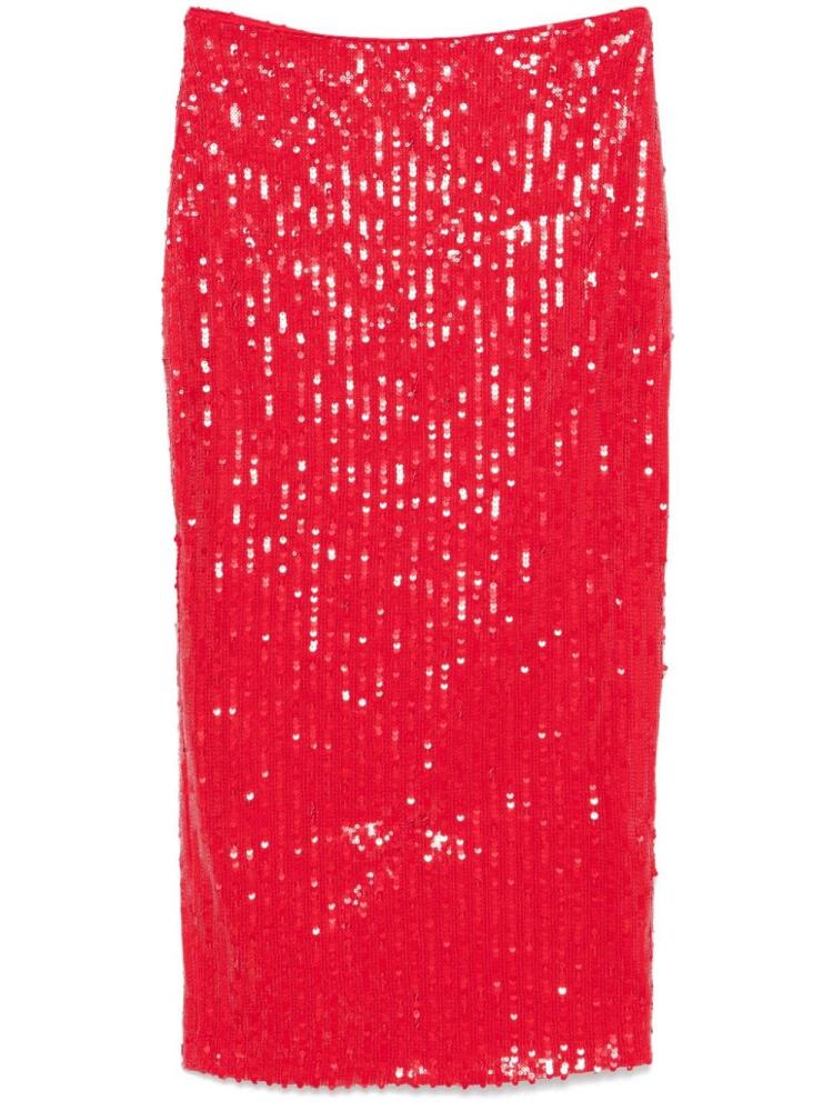 ROTATE BIRGER CHRISTENSEN sequins pencil skirt - Red Cover