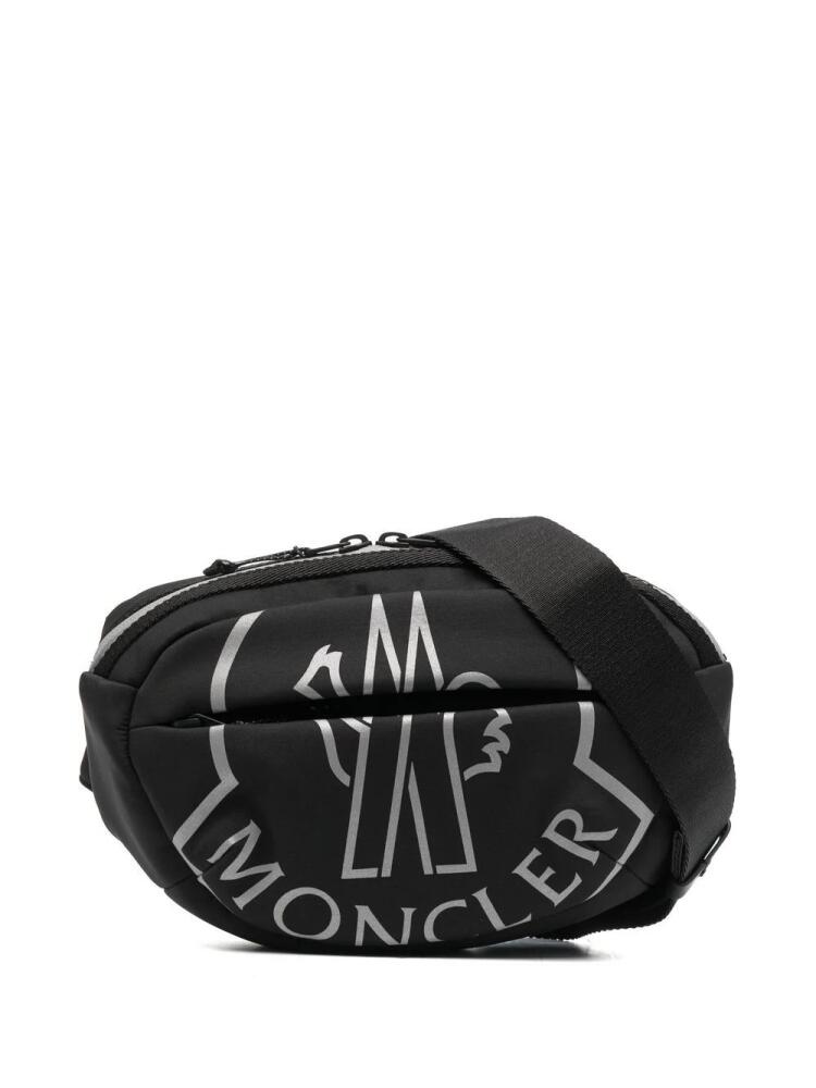 Moncler logo-print belt bag - Black Cover