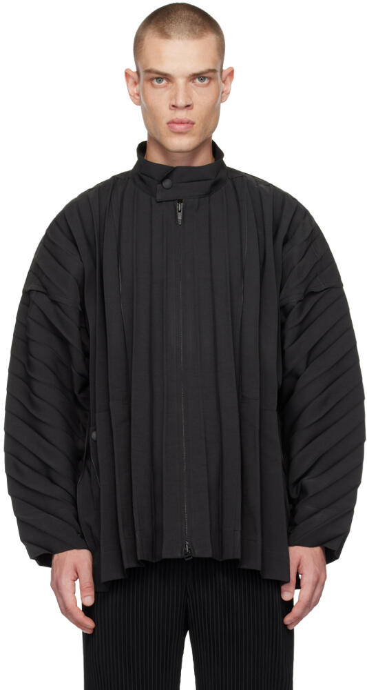 HOMME PLISSÉ ISSEY MIYAKE Black Edge Coat Cover