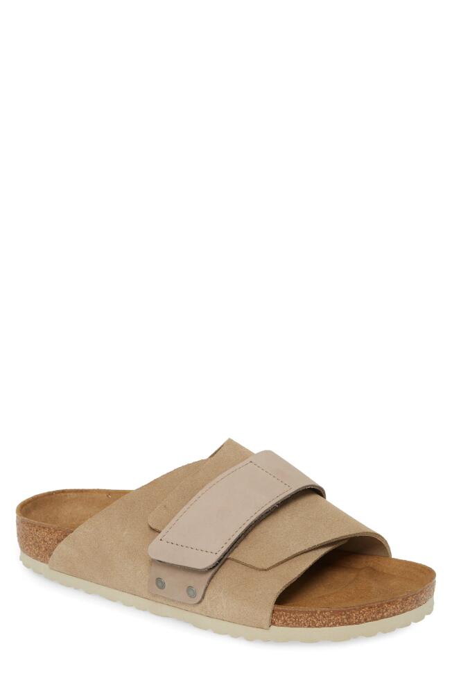 Birkenstock Kyoto Slide Sandal in Taupe Cover