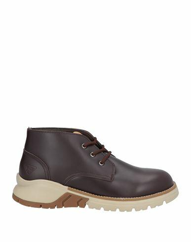 Docksteps Man Ankle boots Dark brown Leather Cover