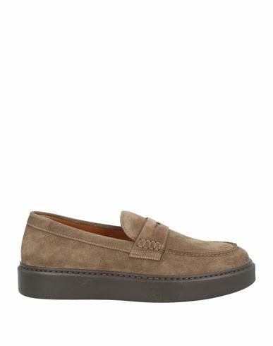 Doucal's Man Loafers Khaki Leather Cover