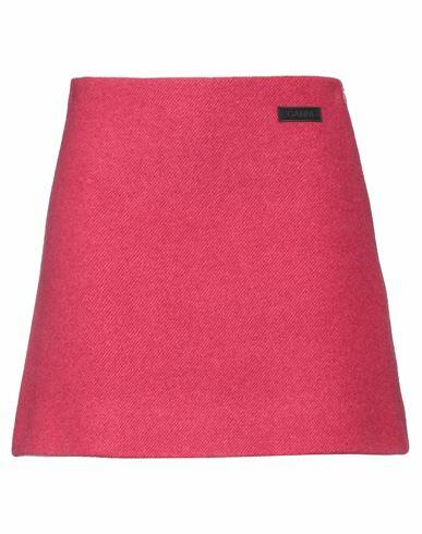 Ganni Woman Mini skirt Garnet Wool, Polyamide Cover