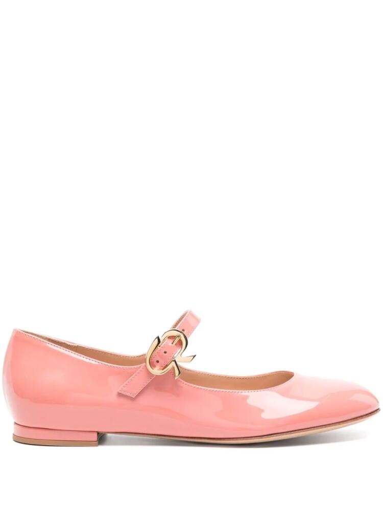 Gianvito Rossi Mary Ribbon ballerina shoes - Pink Cover