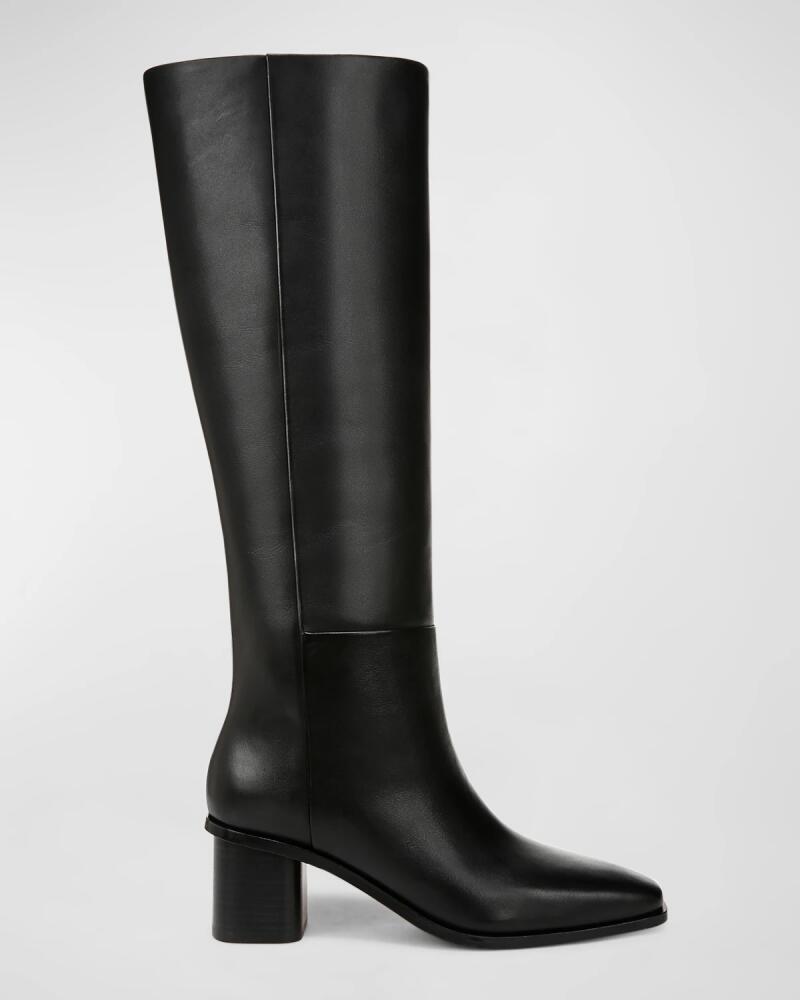 Vince Gerrie Leather Square-Toe Knee Boots Cover