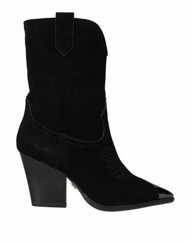 Lola Cruz Woman Ankle boots Black Leather Cover