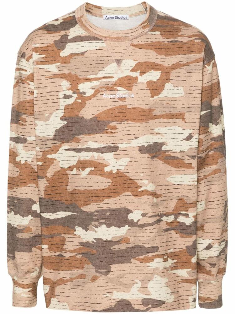 Acne Studios abstract-print sweatshirt - Brown Cover