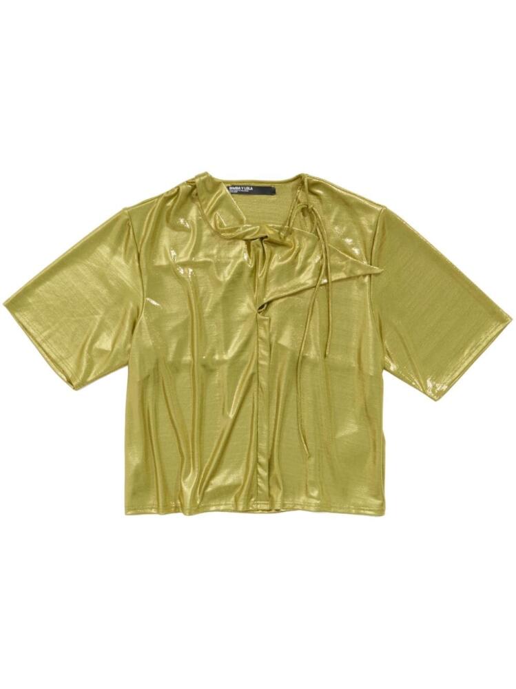 Bimba y Lola metallic-finish T-shirt - Gold Cover