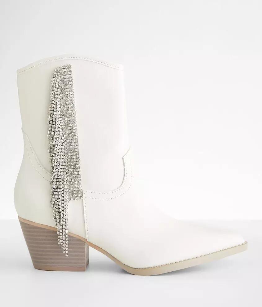 Oasis Society Rhinestone Fringe Western Ankle Boot Cover