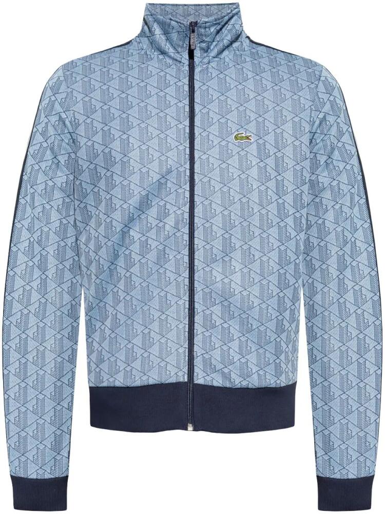 Lacoste monogram-pattern jacket - Blue Cover