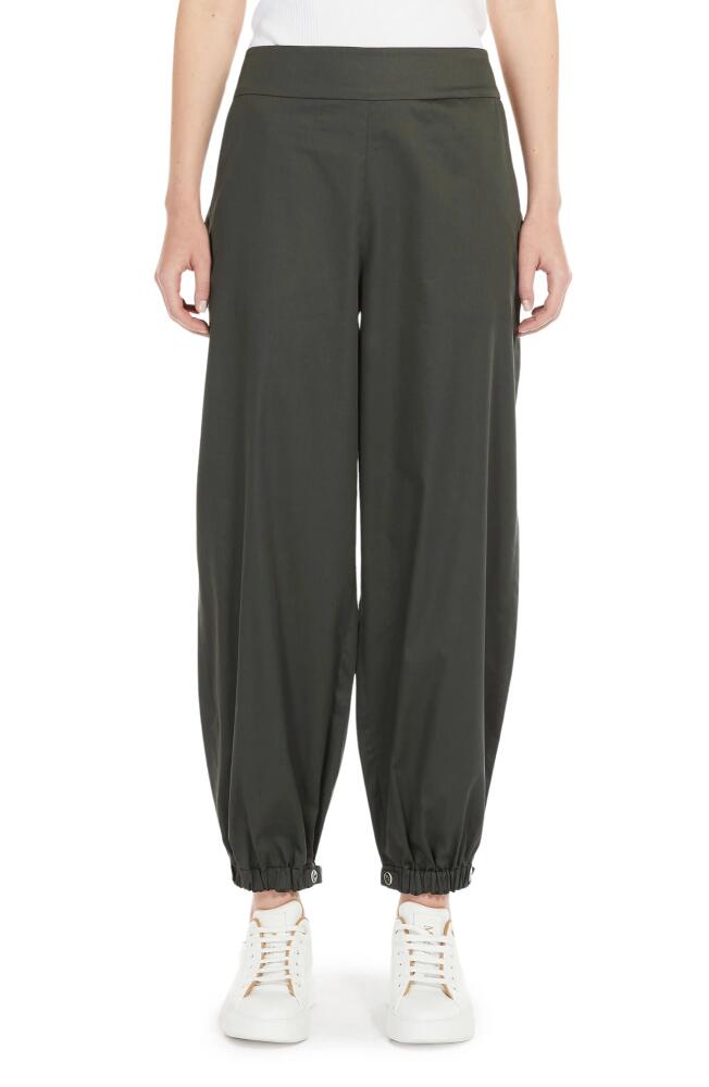 Max Mara Leisure Candela Tapered Lag Pants in Dark Green Cover