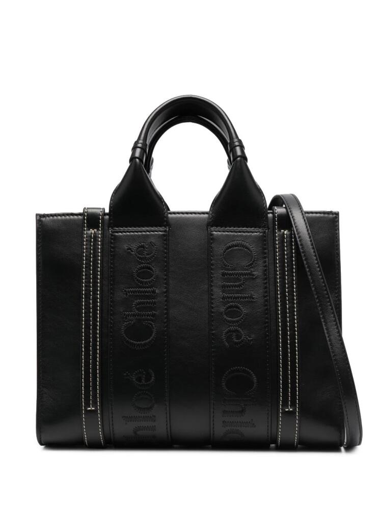 Chloé Small Woody leather tote bag - Black Cover