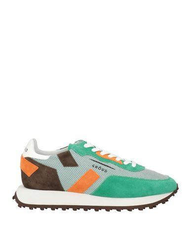 Ghōud Venice Man Sneakers Green Leather, Textile fibers Cover