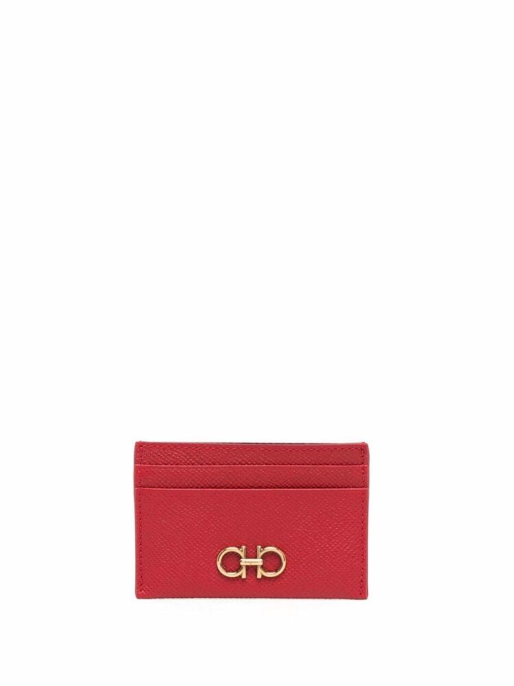 Ferragamo Gancini leather card holder - Red Cover