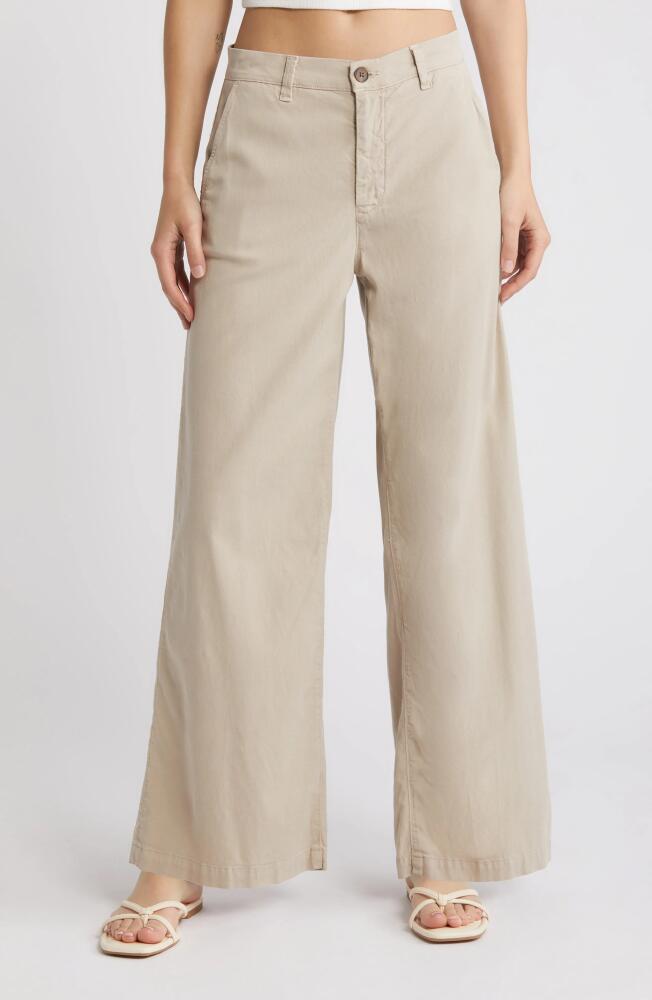 AG Caden Twill Wide Leg Pants in Flax Cover