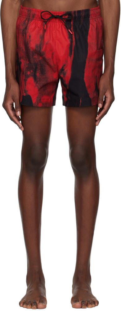 Hugo Red Printed Swim Shorts Cover