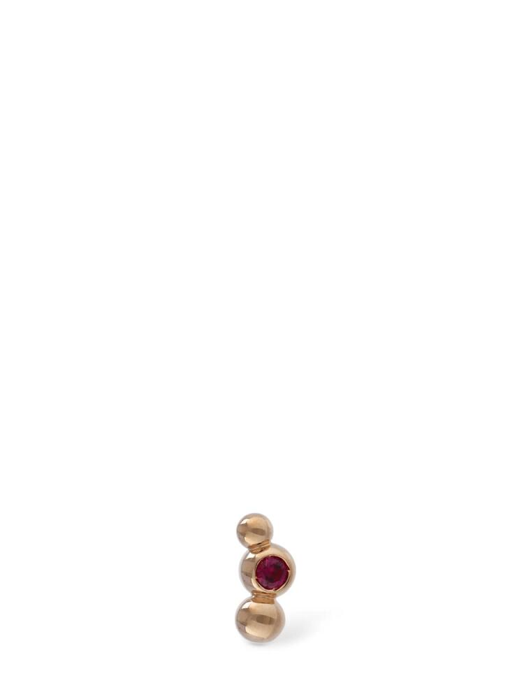 DODO 9k Rose Gold Bollicine Ruby Mono Earring Cover