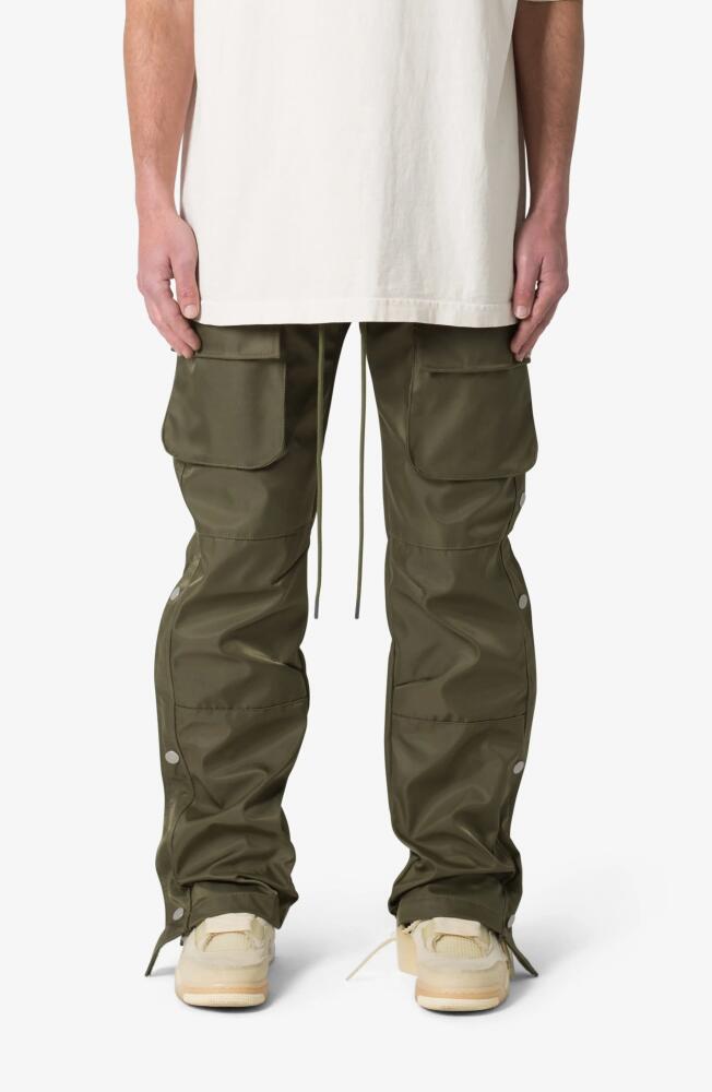 mnml Side Snap Nylon Cargo Pants in Olive Cover