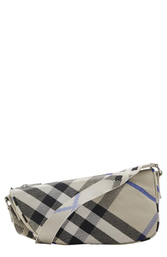 burberry Shield Check Jacquard Crossbody Bag in Lichen Cover