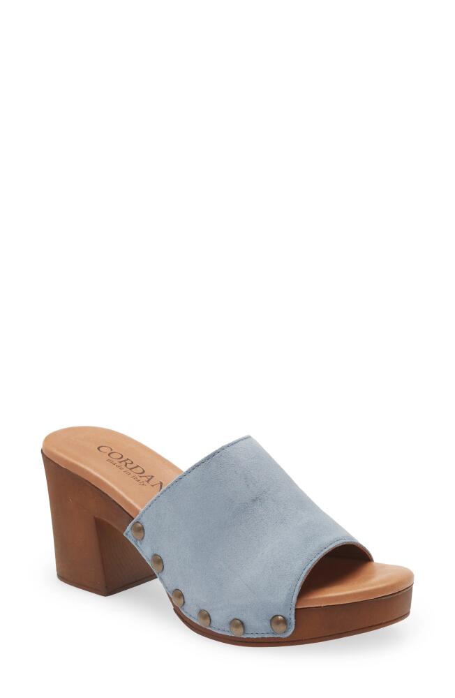 Cordani Whitley Block Heel Sandal in Avio Suede Cover