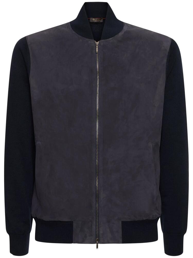 LORO PIANA Cashmere & Suede Bomber Jacket Cover