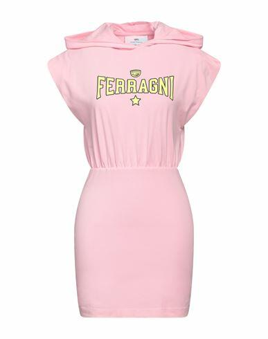 Chiara Ferragni Woman Mini dress Pink Cotton, Elastane Cover