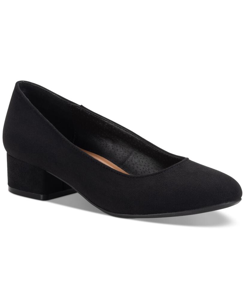 Style & Co Women's Gerriee Block-Heel Pumps, Created for Macy's - Black Mc Cover