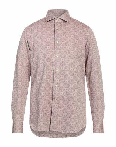 Caliban Man Shirt Pastel pink Cotton, Modal, Cupro Cover