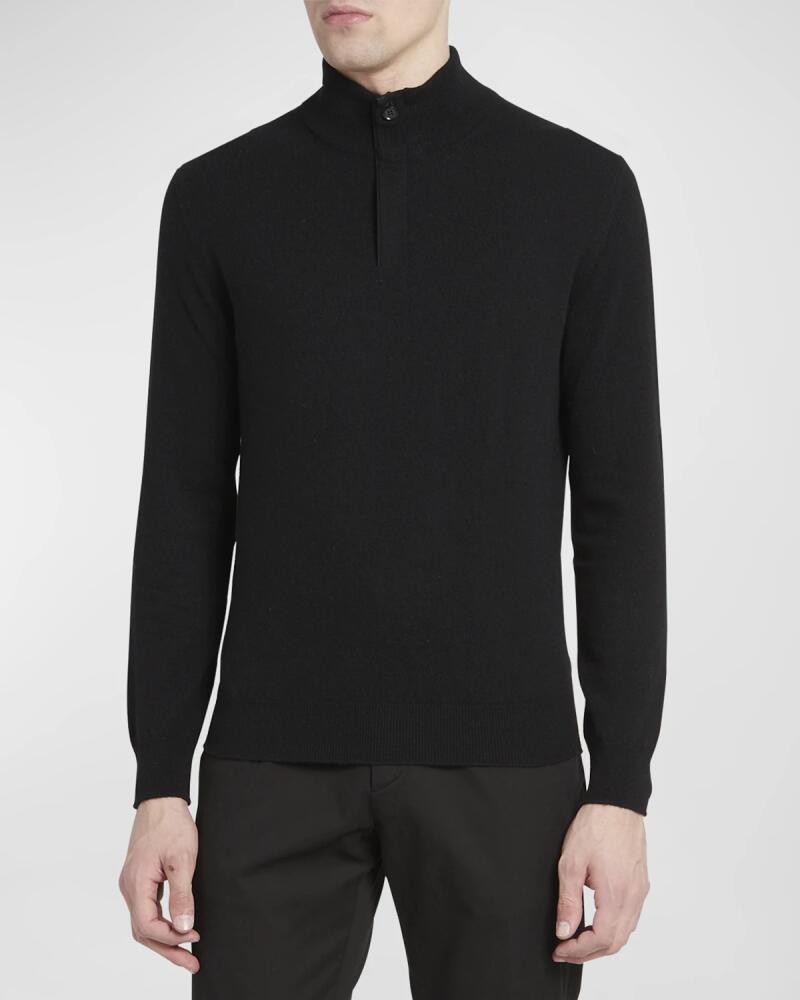 ZEGNA Men's Cashmere Quarter-Zip Sweater Cover