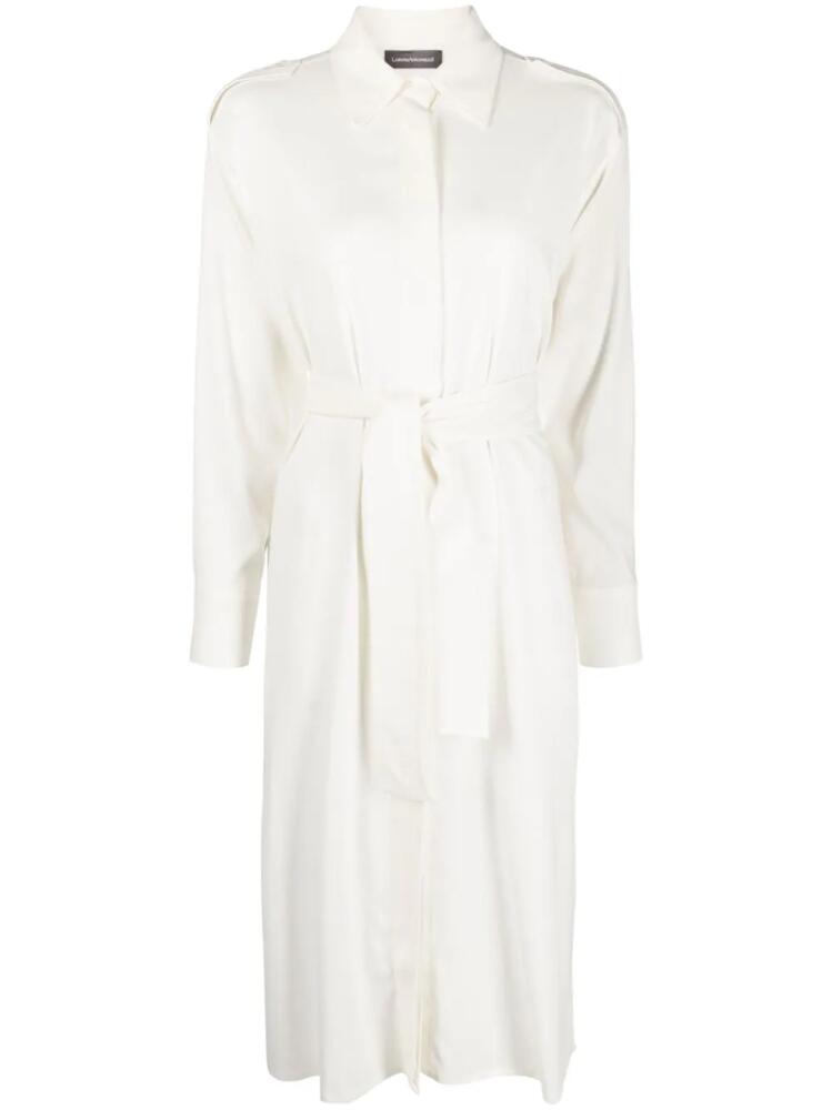 Lorena Antoniazzi tied midi shirtdress - Neutrals Cover